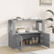 vidaXL - Dressoir - 80x30x60 - cm - bewerkt - hout - grijs - sonoma - eikenkleurig