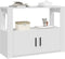 vidaXL - Dressoir - 80x30x60 - cm - bewerkt - hout - wit