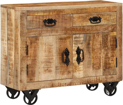 vidaXL - Dressoir - 80x30x65 - cm - massief - ruw - mangohout