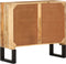 vidaXL - Dressoir - 80x30x71 - cm - massief - ruw - mangohout - en - metaal