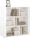 vidaXL - Dressoir - 80x30x80 - cm - bewerkt - hout - hoogglans - wit