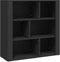vidaXL - Dressoir - 80x30x80 - cm - bewerkt - hout - zwart