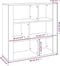 vidaXL - Dressoir - 80x30x80 - cm - bewerkt - hout - zwart