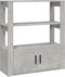 vidaXL - Dressoir - 80x30x90 - cm - bewerkt - hout - betongrijs