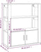 vidaXL - Dressoir - 80x30x90 - cm - bewerkt - hout - betongrijs