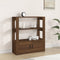 vidaXL - Dressoir - 80x30x90 - cm - bewerkt - hout - bruin - eikenkleur