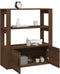vidaXL - Dressoir - 80x30x90 - cm - bewerkt - hout - bruin - eikenkleur