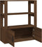 vidaXL - Dressoir - 80x30x90 - cm - bewerkt - hout - bruin - eikenkleur