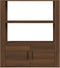vidaXL - Dressoir - 80x30x90 - cm - bewerkt - hout - bruin - eikenkleur