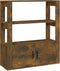 vidaXL - Dressoir - 80x30x90 - cm - bewerkt - hout - gerookt - eikenkleurig