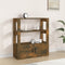vidaXL - Dressoir - 80x30x90 - cm - bewerkt - hout - gerookt - eikenkleurig