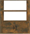 vidaXL - Dressoir - 80x30x90 - cm - bewerkt - hout - gerookt - eikenkleurig
