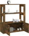 vidaXL - Dressoir - 80x30x90 - cm - bewerkt - hout - gerookt - eikenkleurig