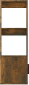 vidaXL - Dressoir - 80x30x90 - cm - bewerkt - hout - gerookt - eikenkleurig