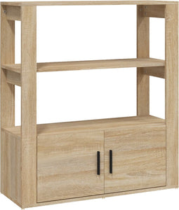 vidaXL - Dressoir - 80x30x90 - cm - bewerkt - hout - sonoma - eikenkleurig