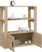 vidaXL - Dressoir - 80x30x90 - cm - bewerkt - hout - sonoma - eikenkleurig