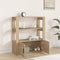 vidaXL - Dressoir - 80x30x90 - cm - bewerkt - hout - sonoma - eikenkleurig