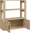 vidaXL - Dressoir - 80x30x90 - cm - bewerkt - hout - sonoma - eikenkleurig