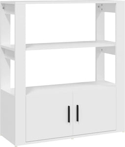 vidaXL - Dressoir - 80x30x90 - cm - bewerkt - hout - wit