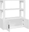 vidaXL - Dressoir - 80x30x90 - cm - bewerkt - hout - wit
