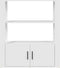 vidaXL - Dressoir - 80x30x90 - cm - bewerkt - hout - wit