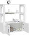 vidaXL - Dressoir - 80x30x90 - cm - bewerkt - hout - wit