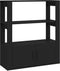 vidaXL - Dressoir - 80x30x90 - cm - bewerkt - hout - zwart