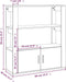 vidaXL - Dressoir - 80x30x90 - cm - bewerkt - hout - zwart