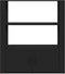 vidaXL - Dressoir - 80x30x90 - cm - bewerkt - hout - zwart