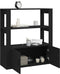vidaXL - Dressoir - 80x30x90 - cm - bewerkt - hout - zwart