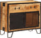 vidaXL - Dressoir - 80x31x66 - cm - massief - ruw - mangohout - en - metaal