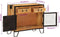 vidaXL - Dressoir - 80x31x66 - cm - massief - ruw - mangohout - en - metaal