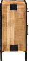 vidaXL - Dressoir - 80x31x66 - cm - massief - ruw - mangohout - en - metaal