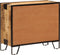 vidaXL - Dressoir - 80x31x66 - cm - massief - ruw - mangohout - en - metaal