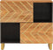 vidaXL - Dressoir - 80x33,5x75 - cm - massief - mangohout - bruin - en - zwart