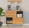 vidaXL - Dressoir - 80x33,5x75 - cm - massief - mangohout - bruin - en - zwart