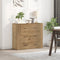 vidaXL - Dressoir - 80x33x70 - cm - bewerkt - hout - artisanaal - eikenkleurig