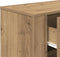 vidaXL - Dressoir - 80x33x70 - cm - bewerkt - hout - artisanaal - eikenkleurig