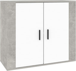 vidaXL - Dressoir - 80x33x70 - cm - bewerkt - hout - betongrijs