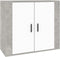 vidaXL - Dressoir - 80x33x70 - cm - bewerkt - hout - betongrijs