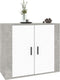 vidaXL - Dressoir - 80x33x70 - cm - bewerkt - hout - betongrijs
