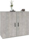 vidaXL - Dressoir - 80x33x70 - cm - bewerkt - hout - betongrijs