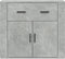vidaXL - Dressoir - 80x33x70 - cm - bewerkt - hout - betongrijs