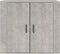 vidaXL - Dressoir - 80x33x70 - cm - bewerkt - hout - betongrijs