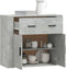 vidaXL - Dressoir - 80x33x70 - cm - bewerkt - hout - betongrijs
