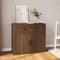 vidaXL - Dressoir - 80x33x70 - cm - bewerkt - hout - bruin - eikenkleur