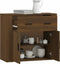 vidaXL - Dressoir - 80x33x70 - cm - bewerkt - hout - bruin - eikenkleur