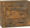 vidaXL - Dressoir - 80x33x70 - cm - bewerkt - hout - gerookt - eikenkleurig