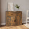 vidaXL - Dressoir - 80x33x70 - cm - bewerkt - hout - gerookt - eikenkleurig