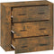 vidaXL - Dressoir - 80x33x70 - cm - bewerkt - hout - gerookt - eikenkleurig